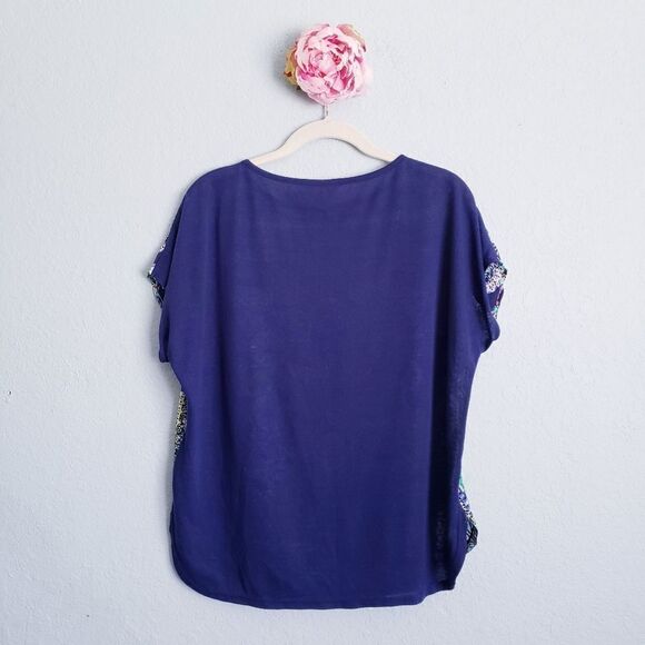 Lilly Pulitzer Medallion Palm Silk Short Sleeve Blouse - Picture 7 of 7